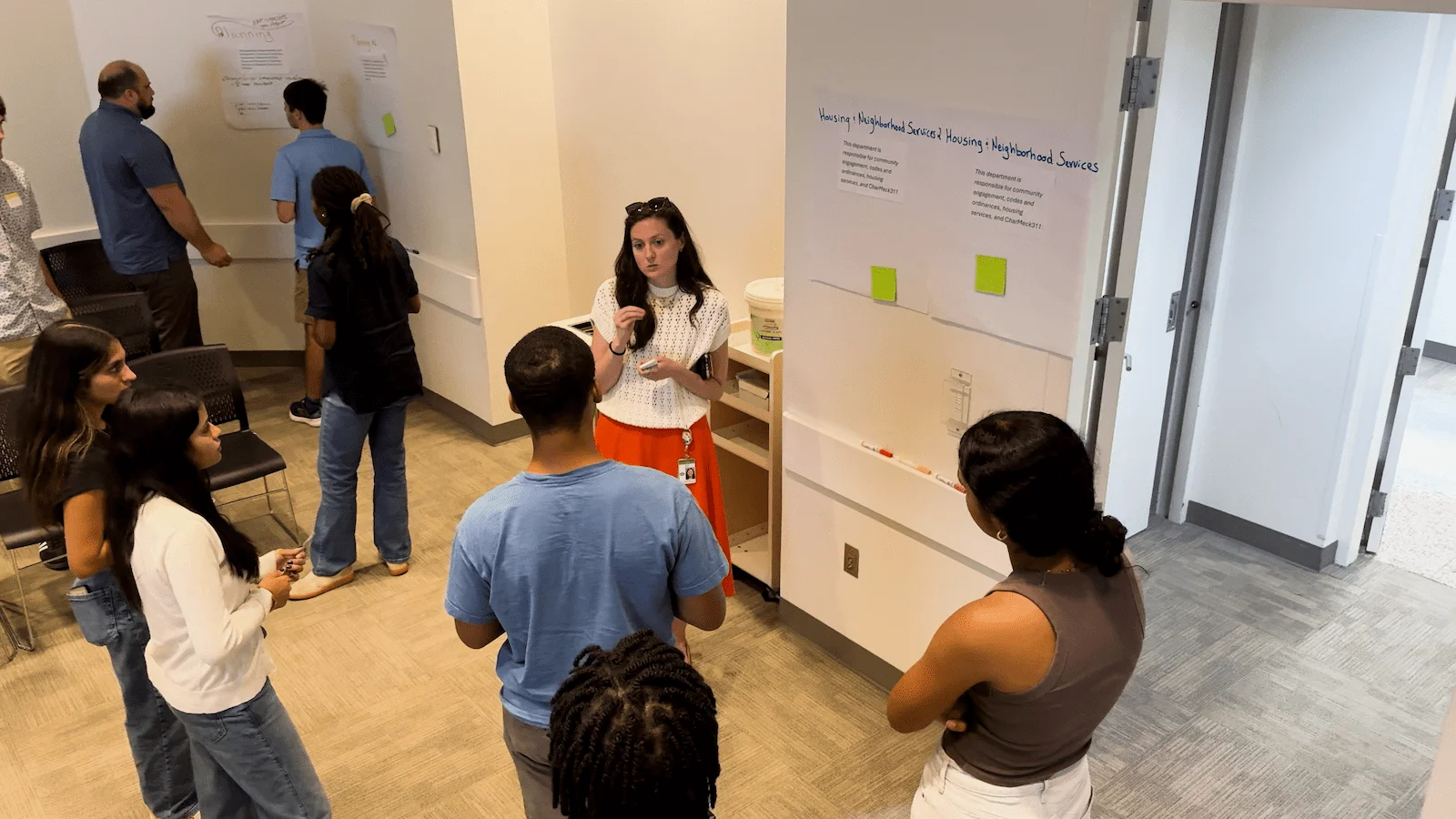 Young people collaborating in workshop